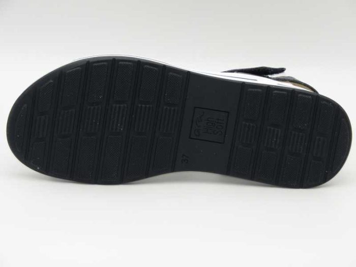 Sandalia con adorno metálico en círculos, Ara - Azul Marino - Imagen 5