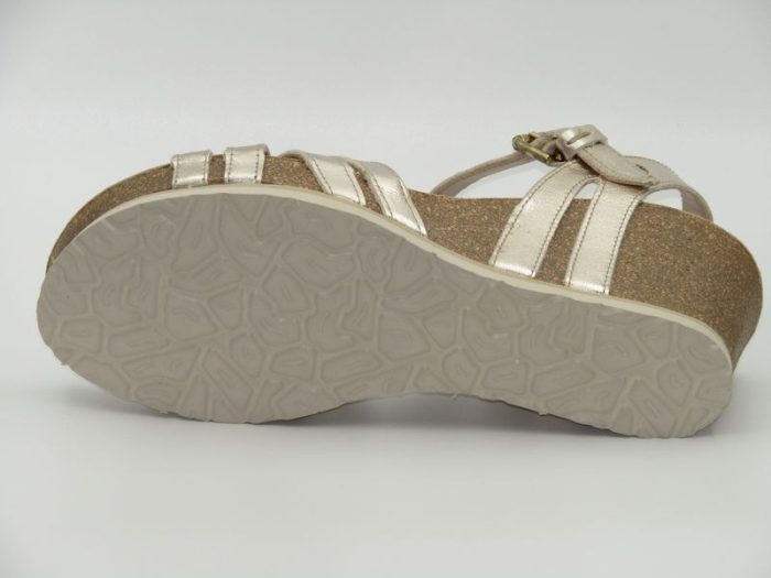 Sandalia cuña media, Panama Jack - Oro - Imagen 5