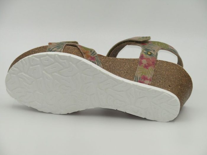 Sandalia cuña media. Estampado Tropical, Panama Jack - Verde - Imagen 5