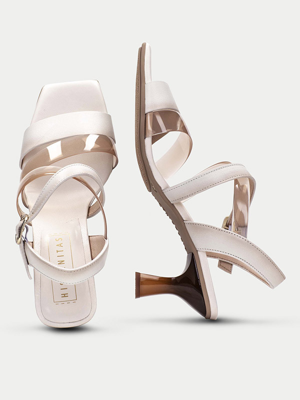 Sandalia de tacón Nicola, Hispanitas - Blanco - Imagen 5