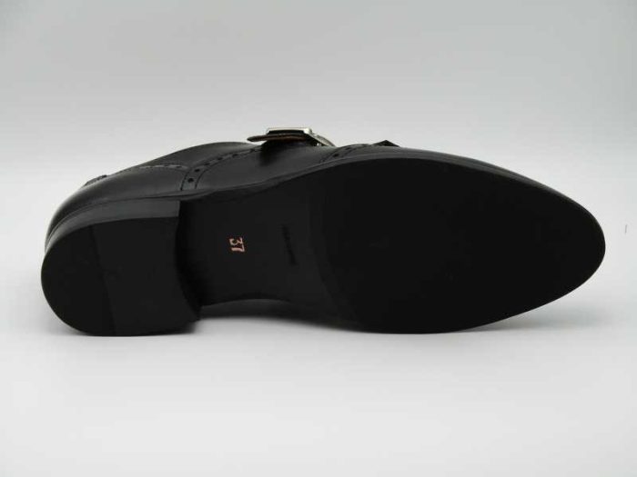 Zapato con flecos, Vitelo - Negro - Imagen 5